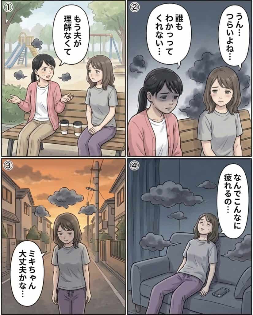 女性の感情と共感力を表現したイラスト画像です。.