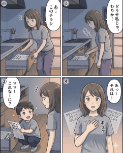 失敗を恐れる女性の感情日記のイメージ画像.